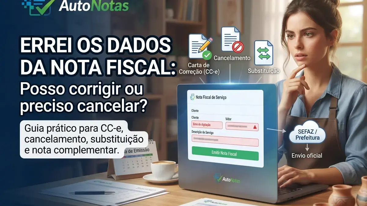 Como corrigir nota fiscal emitida errada: CC-e ou cancelamento