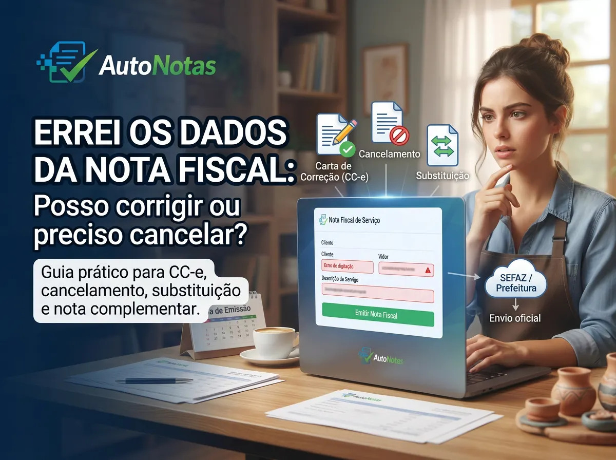 Como corrigir nota fiscal emitida errada: CC-e ou cancelamento